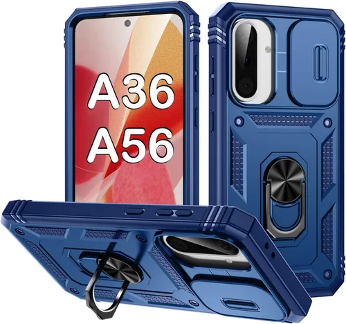 Miniatura 99 de PASNEW Funda para Samsung Galaxy A54, Soporte Metálico y Cubierta Deslizante para Cámara, Militar Multicapa Resistente de Cuerpo Completo a Prueba