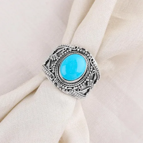 Miniatura 8 de 925 Sterling Silver Gemstones Statement Rings for Women & Girls