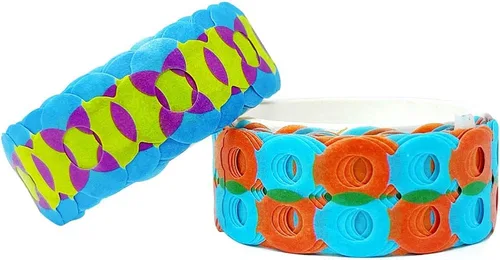 Miniatura 2 de allydrew Cinta adhesiva Washi hueca con diseño geométrico brillante, 13.1 ft de longitud total (juego de 2), círculo y burbujas