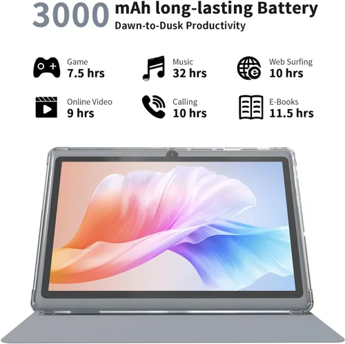 Miniatura 5 de ZZB Tablet Android 14 de 7 pulgadas, 8 GB de RAM (4 GB expandibles) 32 GB ROM Tablets soporta 1 TB MicroSD, Widevine L1, tableta de doble cámara 5G