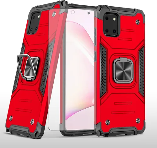 Miniatura 9 de Asuwish Funda para teléfono Samsung Galaxy Note 10 Lite con protector de pantalla de vidrio templado y soporte de anillo delgado híbrido protector