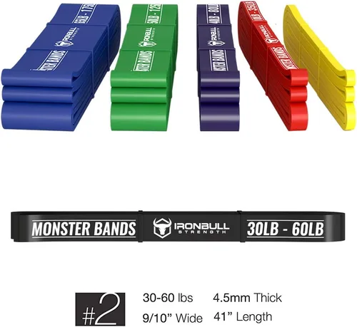 Miniatura 3 de Bandas elásticas prémium de resistencia para pullups; bandas de movilidad, de levantamiento de peso, para pullups, extradurables y resistentes