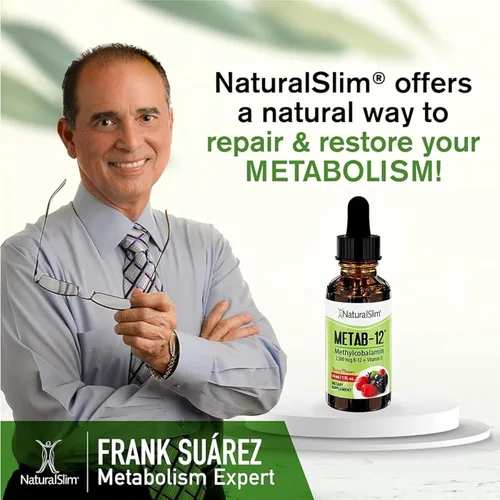 Miniatura 7 de NaturalSlim Vitaminas B12 líquidas con vitamina D - Metab-12 metilcobalamina 2500 mcg B12 gotas sublinguales para metabolismo, energía y apoyo