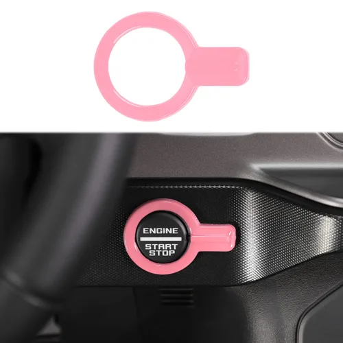 Miniatura 9 de Linskip Anillo de botón de arranque compatible con Ford Bronco 2021-2025, cubierta del botón de arranque del motor para accesorios interiores Bronco