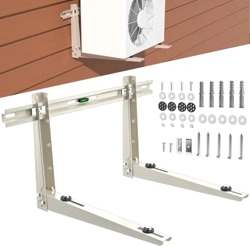 Miniatura 8 de Soporte de montaje en pared para minisplit dividido, soporte de pared resistente para sistemas de bomba de calor de aire acondicionado de 7000 Btu a