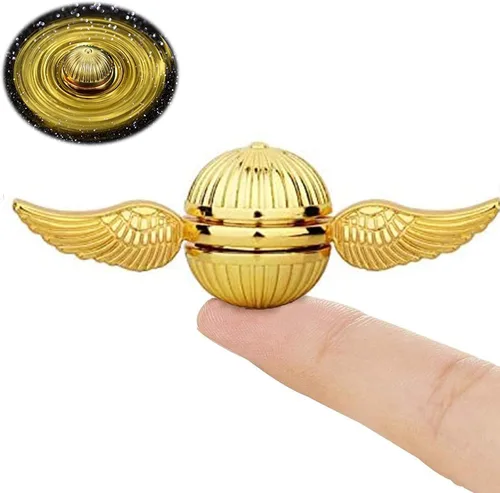 Miniatura 6 de Umnodobn Fidget Spinner de Mano de Latón para Niños y Adultos, Juguetes Giratorios de Dedo de Metal para Aliviar la Ansiedad, Reducir