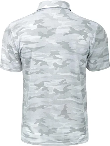 Miniatura 156 de TAPULCO Camisetas tipo polo de secado rápido para hombre, diseño de camuflaje, atléticas, ligeras, transpirables, casuales, para golf
