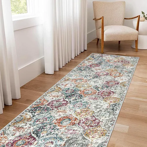 Miniatura 63 de Lahome - Alfombra de marroquí tejida, alfombra para cocina, pasillo, antideslizante, pasillo para entrada, pasillo de lavadero, dormitorio, 274 x