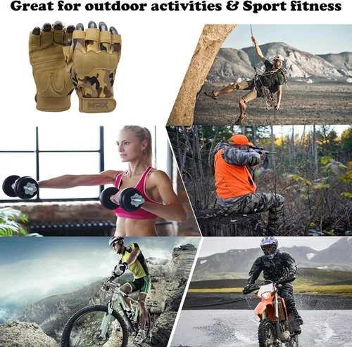 Miniatura 5 de MRX - Guantes de entrenamiento para hombres y mujeres, transpirables, guantes de ejercicio ajustados para levantamiento de pesas, ciclismo