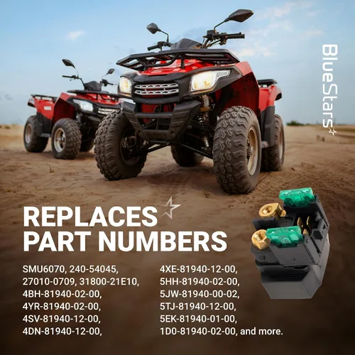 Miniatura 7 de BlueStars 4SV-81940-12-00 Reemplazo del relé solenoide de arranque para Yamaha ATV YFM 350 400 450 660 700 Raptor Grizzly Kodiak Wolverine Big Bear