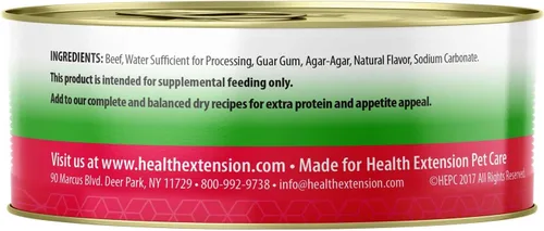 Miniatura 4 de Health Extension Alimento húmedo para perros 95% sin granos de res, receta alta en proteínas, ingredientes limitados, comedores quisquillosos, ideal