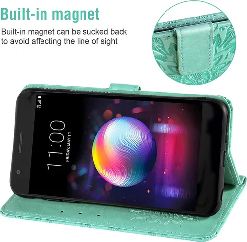 Miniatura 4 de Funda de teléfono para LG K30 2018 5.3/Premier Pro LTE/Phoenix Plus/Harmony 2/K10/Xpression Wallet con protector de pantalla de vidrio templado Flip