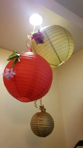 Miniatura 9 de 6 linternas de papel redondas decorativas colgantes para Año Nuevo, cumpleaños, boda, Navidad, graduación, decoración de fiestas en interiores