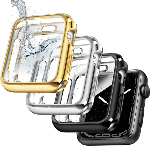 Miniatura 10 de top4cus - Funda ecológica protectora, de TPU suave y flexible, compatible con iWatch Series 5, Series 4, Series 3, Series 2 y Series 1 Dorado