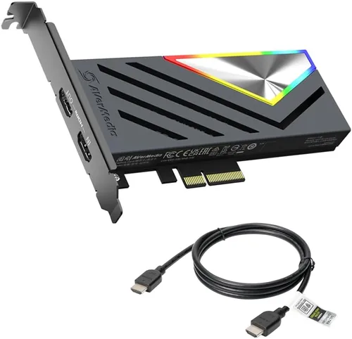 AVerMedia Tarjeta de captura PCIe interna HDMI 2.1 para transmisión y grabación 4K60 con latencia ultra baja en PS5, PS4 Pro, Xbox Series X/S, Xbox