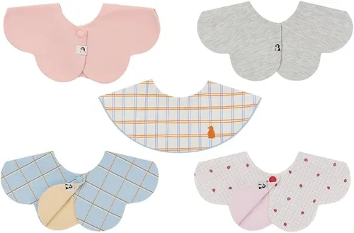 Miniatura 33 de Konny Baby Bib 3/5/7-Pack Set, 360 ° Rotate, Soft and Absorbent Drooling for Toddler Boys Girls Baby Essentials
