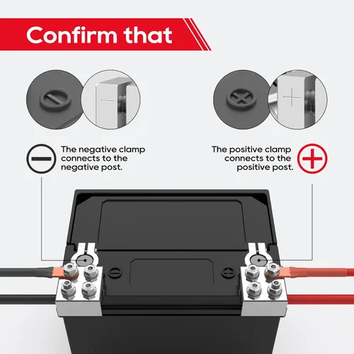 Miniatura 6 de TOPDC Conector terminal de batería de plomo ácido de 8 vías, extremos del cable de batería 8AWG hasta 4/0 (XL) AWG, positivo y negativo (+/-) (par)
