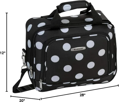 Miniatura 4 de Rockland Jungle Softside - Juego de maletas, Punto Negro, 4-Piece Set (14192428)