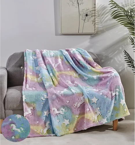 Manta que brilla en la oscuridad, regalos de estrellas para niñas, niños, bonita manta espacial, divertida manta espacial, regalos de cumpleaños,