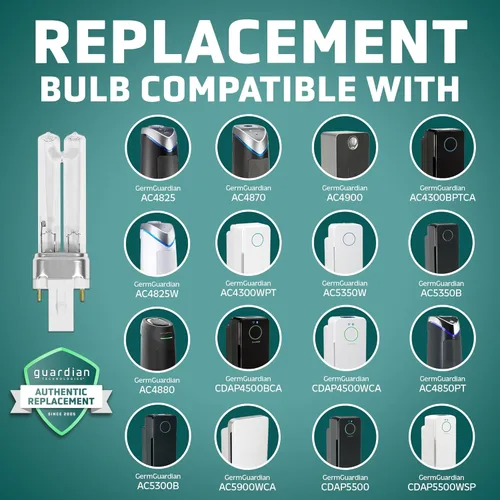 Miniatura 2 de GermGuardian LB4000 - Bombilla de repuesto original UV-C para purificadores de aire AC4300BPTCA, AC4825, AC4850PT y AC4900CA Germ Guardian