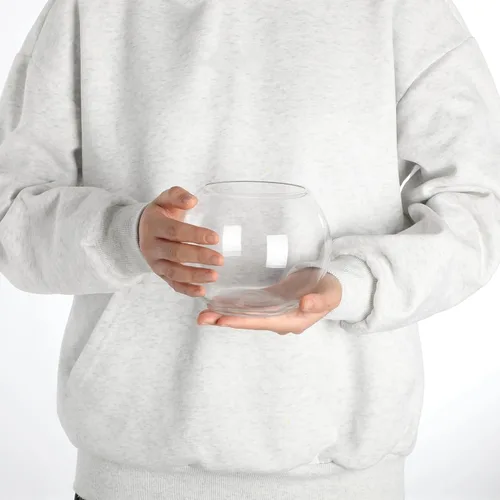Miniatura 3 de Sawysine Jarrón de burbujas de 12 piezas de 6 pulgadas de ancho x 5 pulgadas de alto, jarrón redondo de vidrio transparente a granel para bodas
