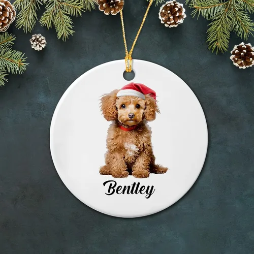 Miniatura 23 de Bichon Frise - Adorno de cerámica de Navidad 2025, adornos personalizados de Bichon Frise regalos para los amantes de los perros, bonito adorno