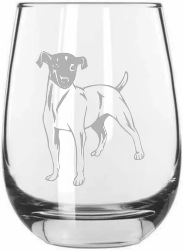 Miniatura 583 de Sakhalin Husky Dog - Copa de vino grabada personalizada de 15.25 onzas sin tallo