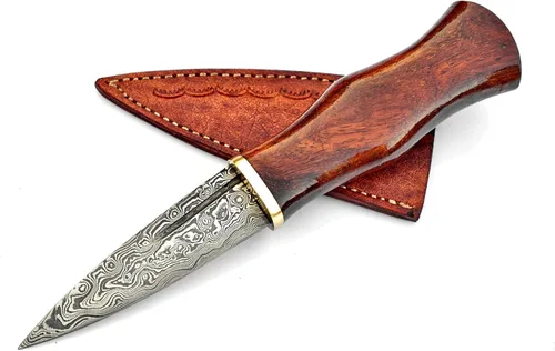 Miniatura 24 de Cuchillos de Damasco Hechos a Mano Personalizados de Acero de Damasco Cuchillo de Caza para Desollar, Camping, Exterior - Cuchillos de Caza de Hoja