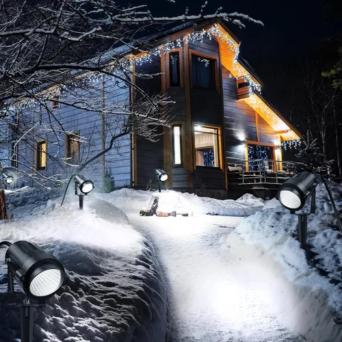 Miniatura 7 de Luces de alto brillo para exteriores de 1000 lm para patio, 6500 K luces de luz diurna al aire libre con cable eléctrico de 4.9 pies, focos LED