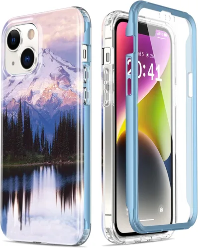 Miniatura 11 de Esdot Funda para iPhone 14 con Protector de Pantalla Integrado, Funda Resistente de Grado Militar con Diseños de Moda para Mujeres y Niñas, Funda