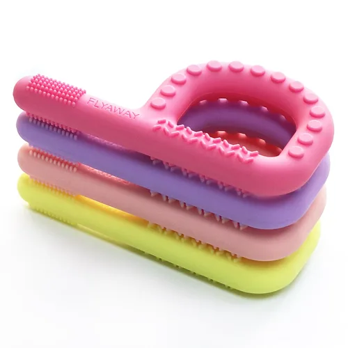 Miniatura 8 de Juguetes sensoriales para niños, bebés y niños pequeños, paquete de 4, juguetes de dentición en forma de P para 3-6, 6-12 meses, estimulación motora