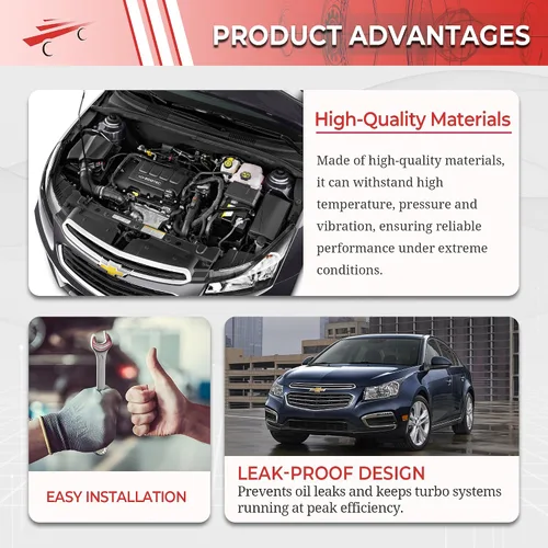 Miniatura 5 de OKAY MOTOR Línea de alimentación de aceite Turbo y línea de retorno de aceite Turbo Tubo de alimentación de refrigerante y tubo de retorno