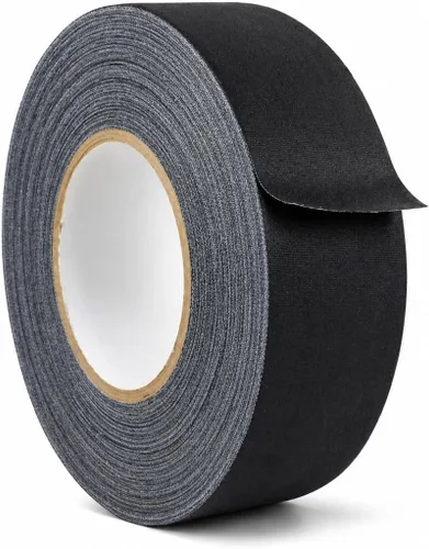 Miniatura 17 de WOD - Cinta adhesiva negra de grado profesional, fabricada en Estados Unidos, 1 pulgada x 50 yardas, sin residuos pegajosos, cables, no reflectante