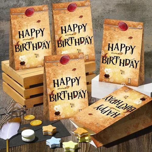 Miniatura 4 de Containlol 28 bolsas de regalo para fiesta de mago, bolsas mágicas de papel, bolsas de dulces de regalo de mago mágico, regalos de fiesta