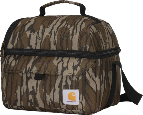 Miniatura 6 de Carhartt Lonchera con dos compartimentos para 12 latas, duradera, totalmente aislada, para mujeres y hombres, lonchera grande (negro)