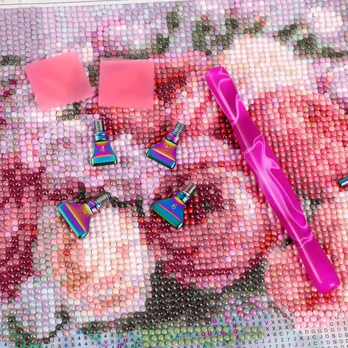Miniatura 9 de DoreenBow 21 piezas de accesorios para bolígrafos de arte de diamantes de arco iris, puntas multiplacer, herramientas de pintura de arte de diamante