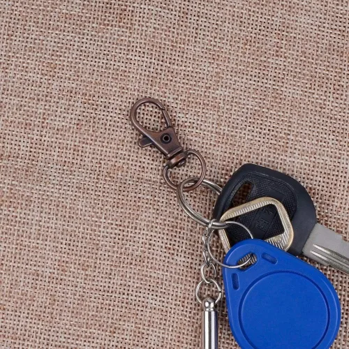 Miniatura 5 de HXSEMAYIG 100 piezas de ganchos para llavero con anillos de llavero, cierres de langosta giratorios de metal, para clip de llavero, manualidades