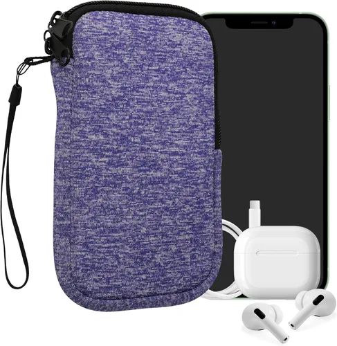 Miniatura 32 de kwmobile Funda universal para teléfono tamaño XS - 3,5/4 pulgadas - Funda de neopreno para teléfono inteligente con cremallera - Funda impermeable