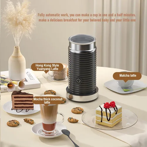 Miniatura 2 de Máquina espumadora de leche, espumador de leche automático, eléctrico para espuma fría y caliente, espuma o leche térmica, espumador de leche