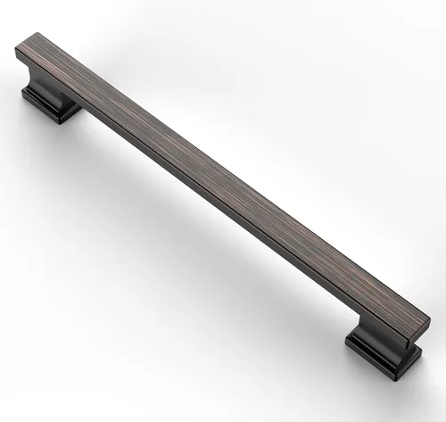 Miniatura 30 de Asidrama - Paquete de 6 manijas de gabinete de cocina color latón cepillado de 3.75 pulgadas (96mm), tiradores para gabinete, accesorios