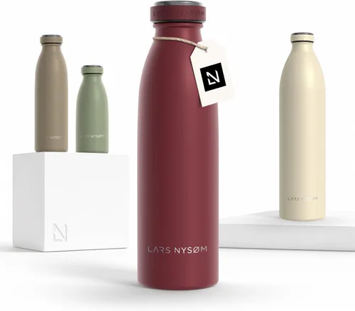Miniatura 41 de LARS NYSØM Botella de agua XL de acero inoxidable aislada 12oz 17oz 25oz 34oz 51oz Botella térmica aislada para bebidas calientes y frías Azul