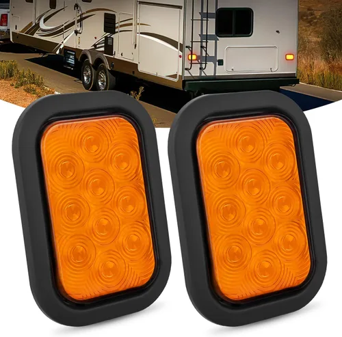 Miniatura 13 de Nilight Luz trasera ovalada de 6 pulgadas, 4 unidades, color rojo, 24 luces LED de parada de freno y giro con ojales de montaje empotrado, 4 luces