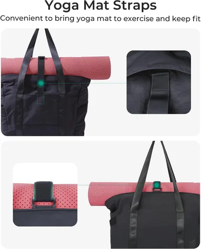 Miniatura 5 de BAGSMART Bolsa de mano para mujer, bolsa de mano con cremallera, bolsa de trabajo con compartimentos, bolsa de hombro para enfermera, para viajes