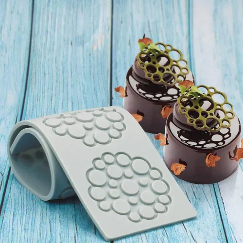 Miniatura 6 de Moldes de silicona de hojas huecas, moldes de chocolate con forma de corazón, geometría, molde de silicona 3D, molde de hojas de caramelo