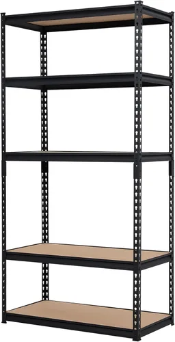 Miniatura 11 de GarveeHome Estantes de almacenamiento resistentes, 5 niveles de 48 x 24 x 72 pulgadas, estantería de almacenamiento ajustable para garaje, estante