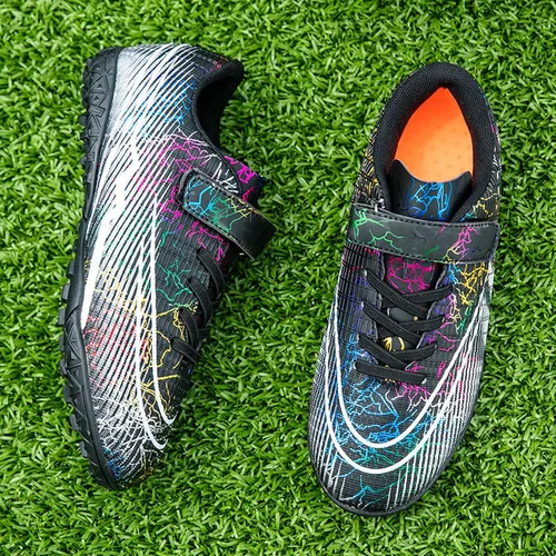 Miniatura 4 de Zapatos de fútbol de césped para niños y niñas, zapatos de fútbol atléticos para exteriores e interiores