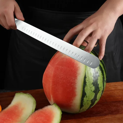 Miniatura 8 de TUO Cuchillo de trinchar, cuchillo de pechuga de 12 pulgadas para cortar carne ahumada, rebanar a través del asado, acero alemán de alto carbono