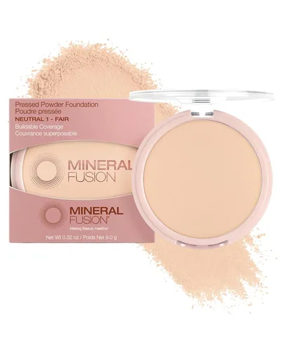 Miniatura 11 de Mineral Fusion Base de maquillaje en polvo prensado, Deep 1, piel media/bronceada con matices dorados, maquillaje de base que desafía la edad