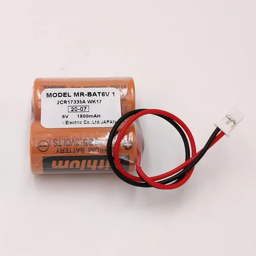 Miniatura 2 de (2 piezas) MR-BAT6V1 2CR17335A WK17 6V 1800mAh PLC batería para J4 servo PLC batería con enchufe