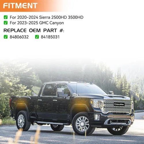 Miniatura 4 de Luces LED ámbar de marcador lateral para Sierra 2500HD 3500HD 2020 2021 2022 2023 2024 AT4 Denali Base SLE SLT Pickup Truck, lente ahumada, kit de 4